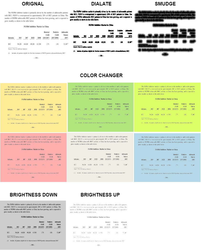 Document Augmentation Types